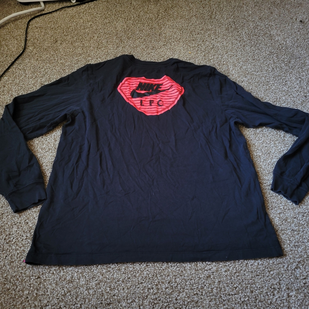 Nike Liverpool F.C. Travel Long Sleeve Cotton Shirt Black Size XL - Picture 8 of 10